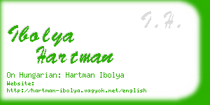 ibolya hartman business card